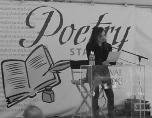 poet Sarah Maclay at Moonday Poetry