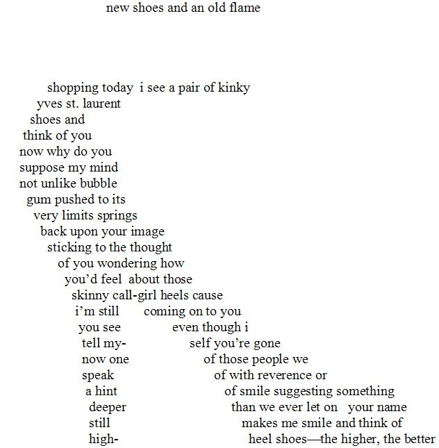 gloria vando high heel shoe poem